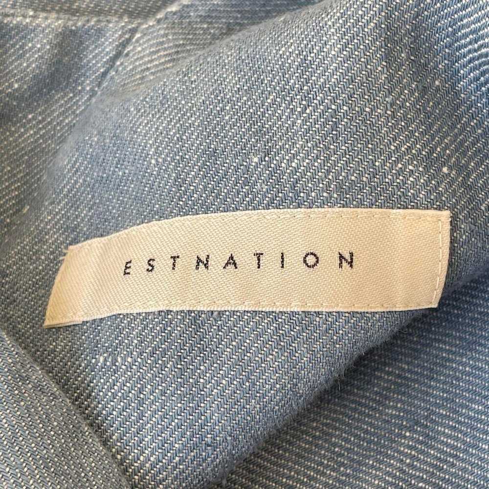 Excellent condition, Estnation linen denim one-pi… - image 10