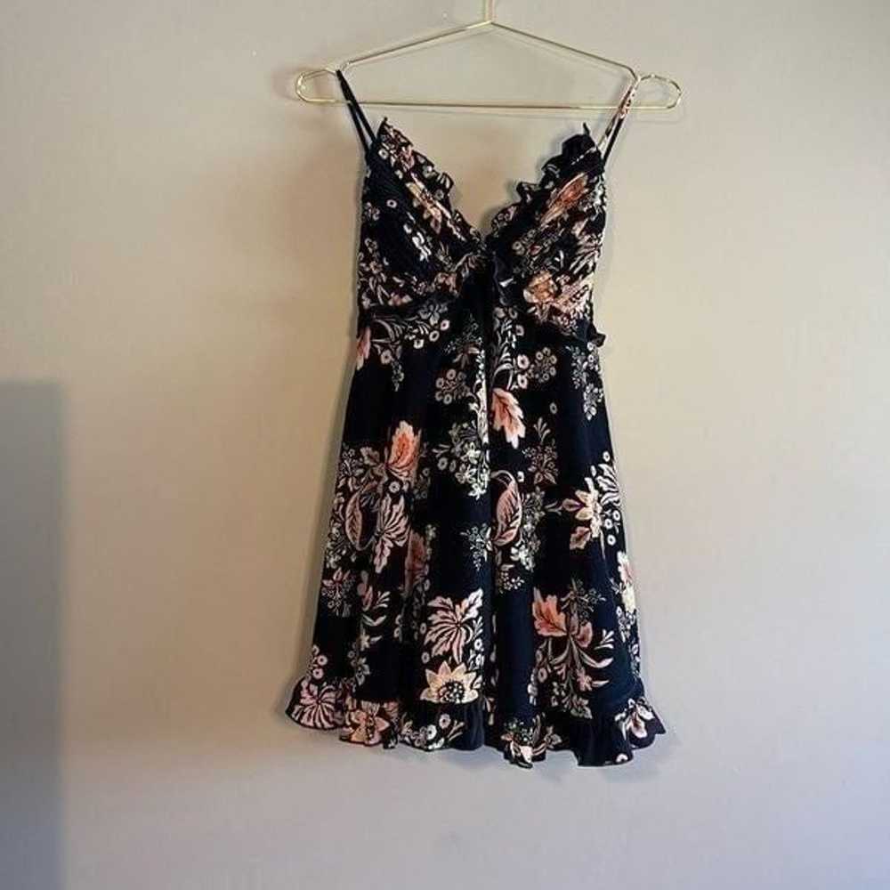 Free People Looking Glass Navy Floral Fine Waled … - image 6