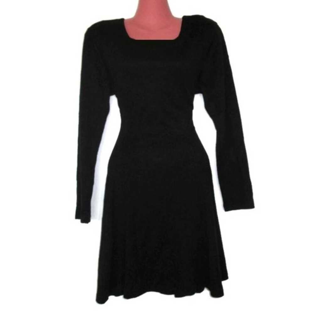 1990s vintage black skater princess seams lbd dre… - image 3