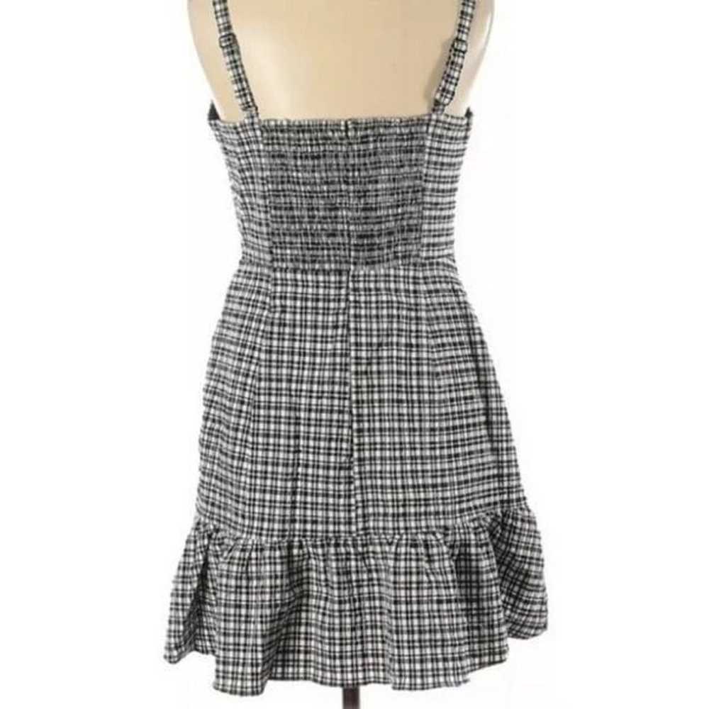 Parker Black & White Gingham Print Dress - image 2