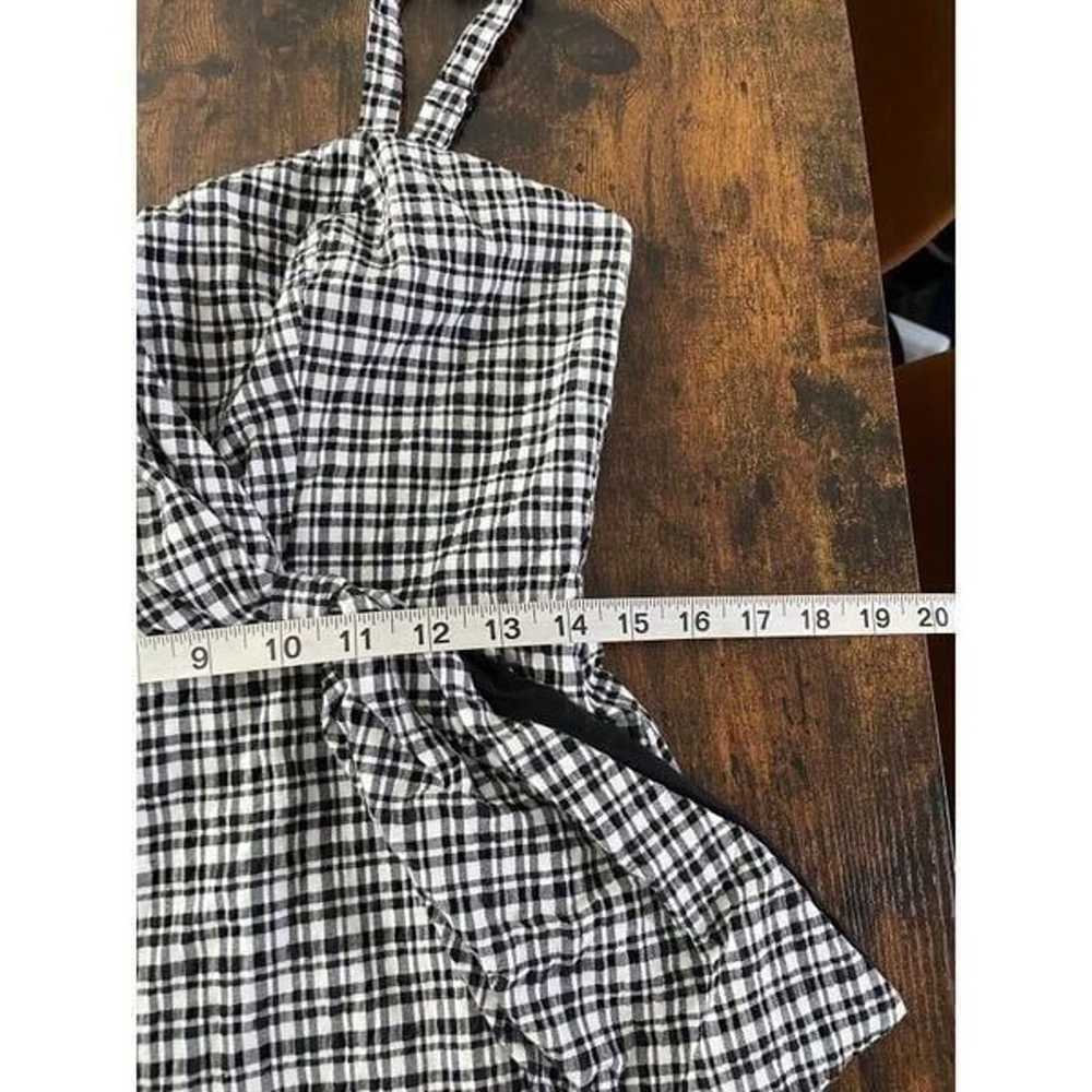 Parker Black & White Gingham Print Dress - image 9