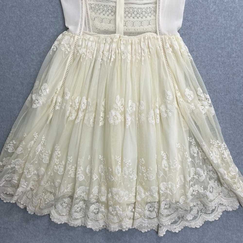 Let Me Be Dress Womens Medium Ivory Floral Embroi… - image 11