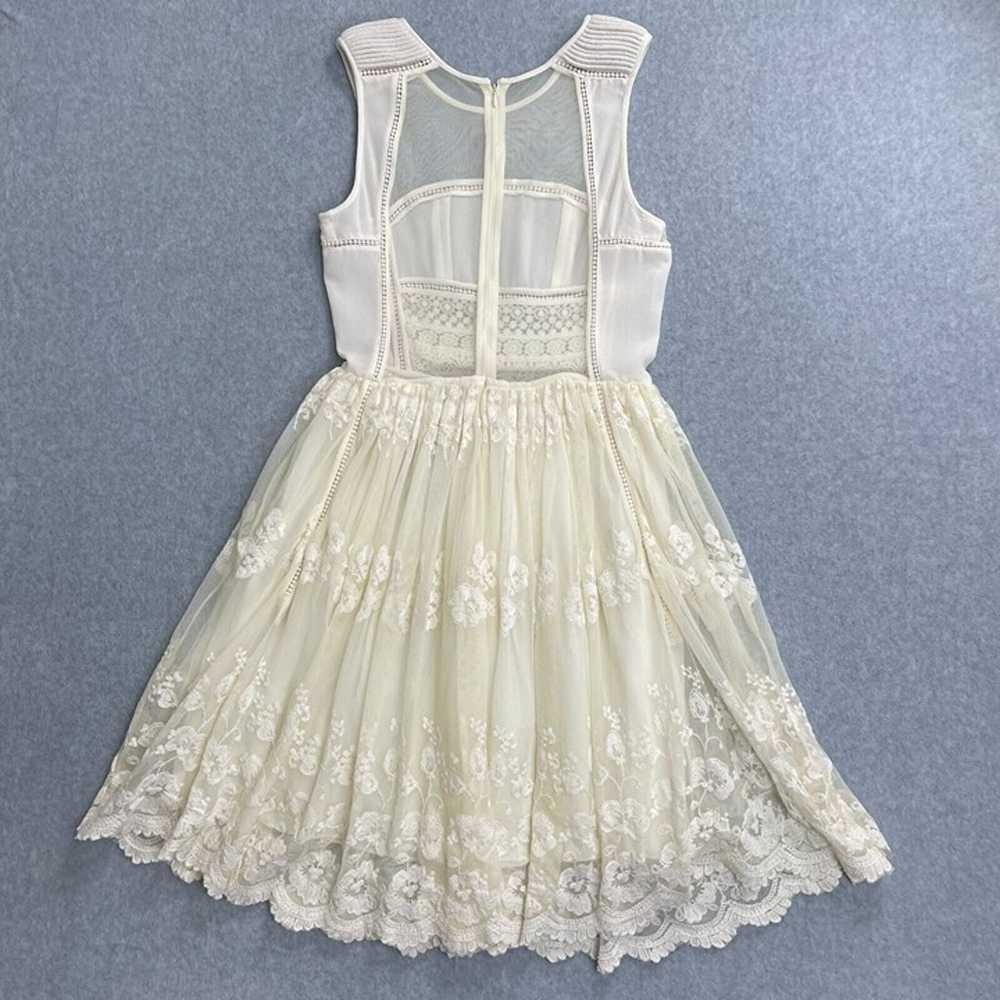 Let Me Be Dress Womens Medium Ivory Floral Embroi… - image 9