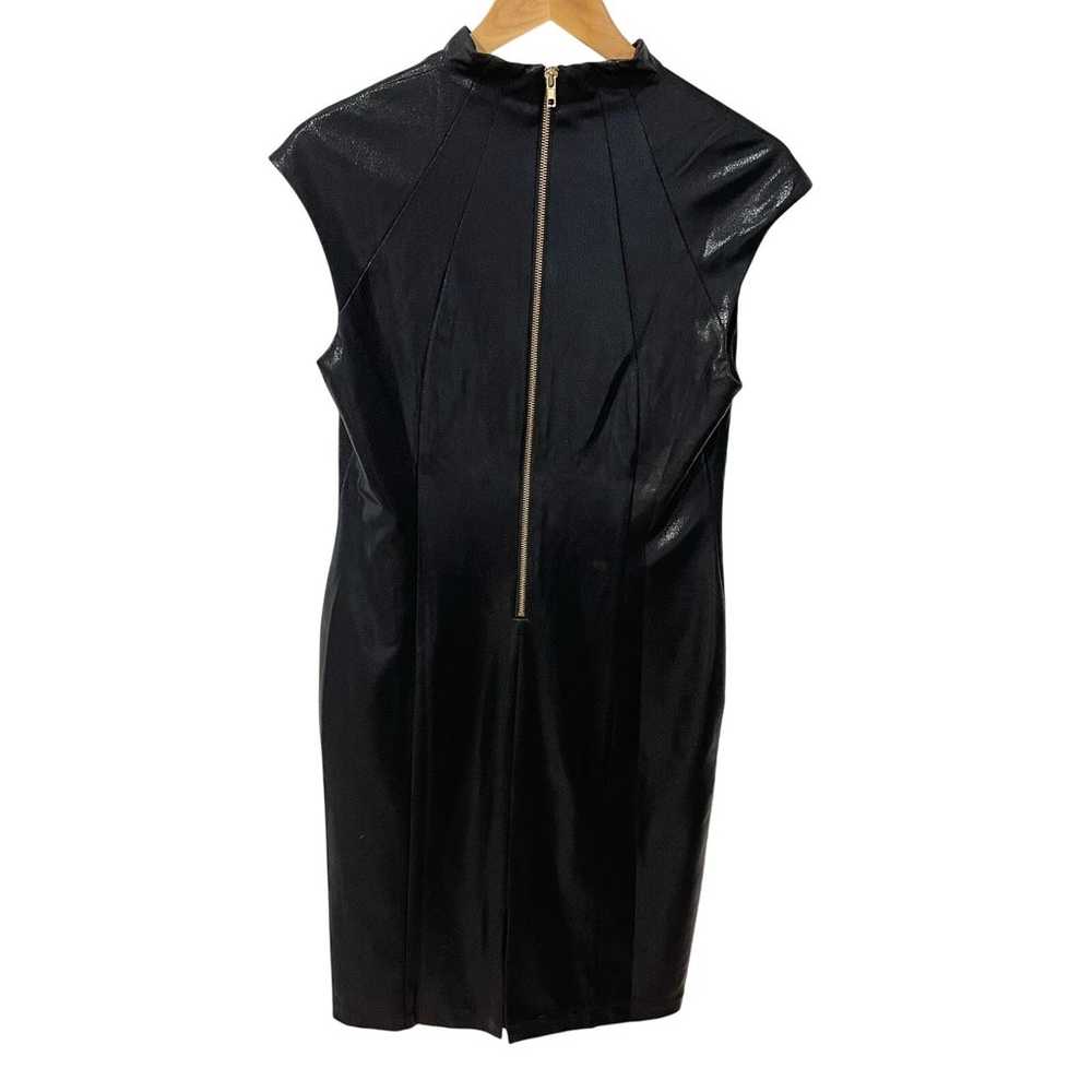 Alexia Admor Faux Leather Dress Women 8 Black Cap… - image 10