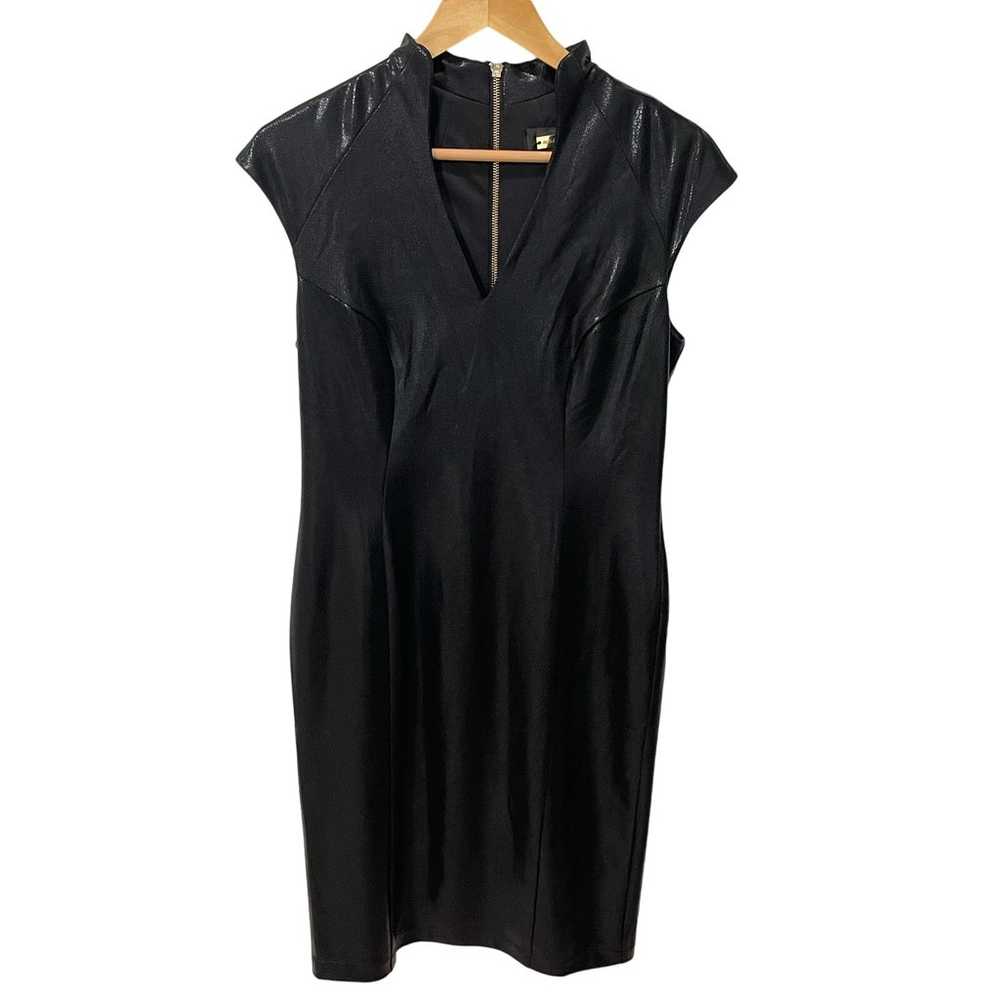 Alexia Admor Faux Leather Dress Women 8 Black Cap… - image 11