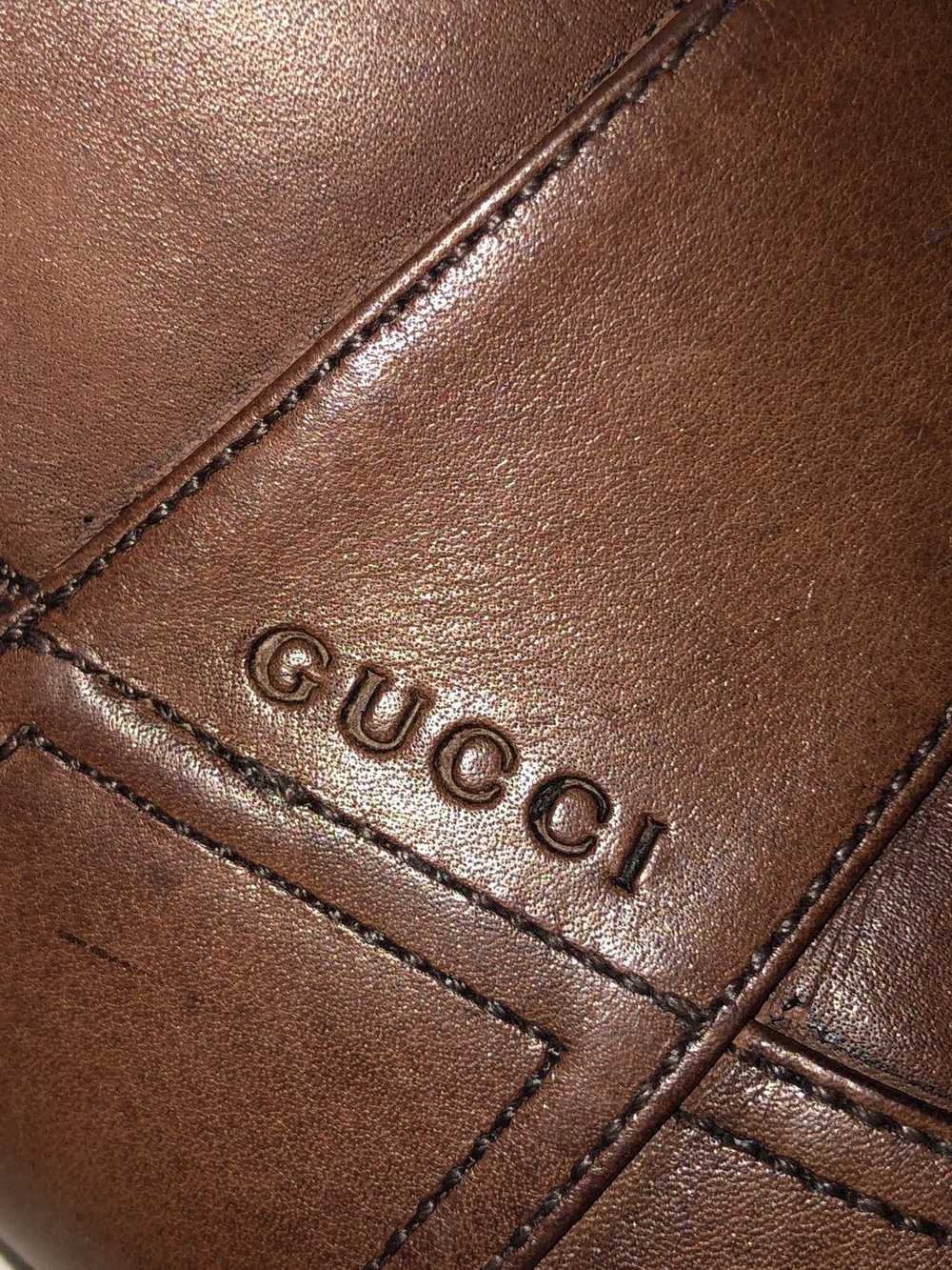 Gucci Gucci Light Brown Tan Leather Penny Loafers - image 5