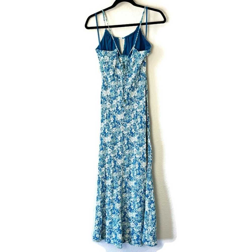 Free People Bon Voyage Blue Floral Maxi Dress Siz… - image 3