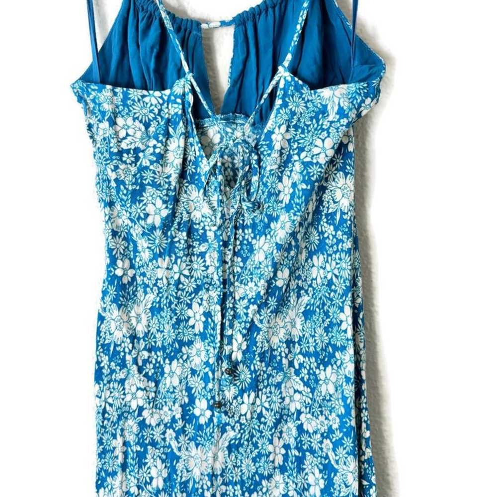 Free People Bon Voyage Blue Floral Maxi Dress Siz… - image 4