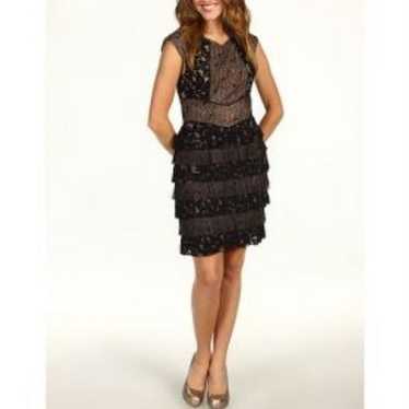 BCBGMaxazria Lace Tiered Ruffle Kayla Large - image 1