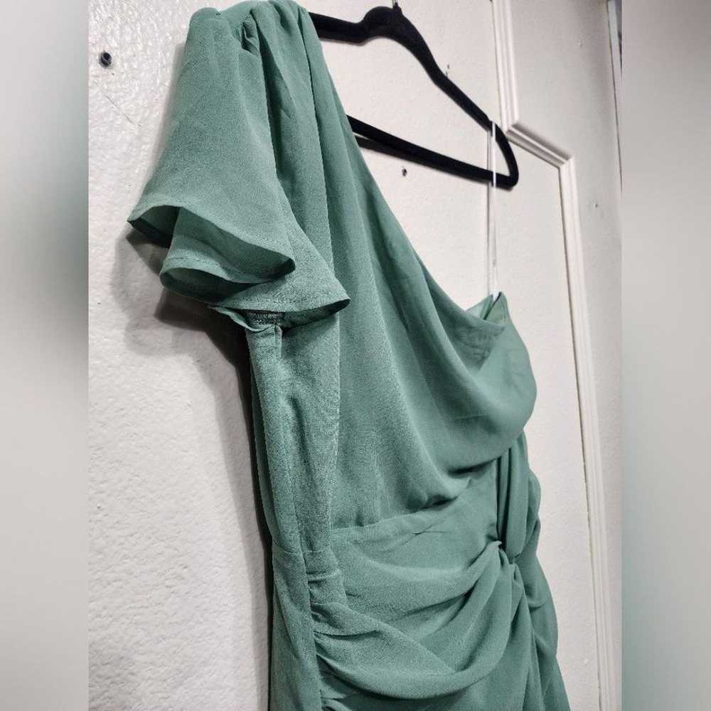 Lulu's Loving Twist Sage Green One-Shoulder Twist… - image 10