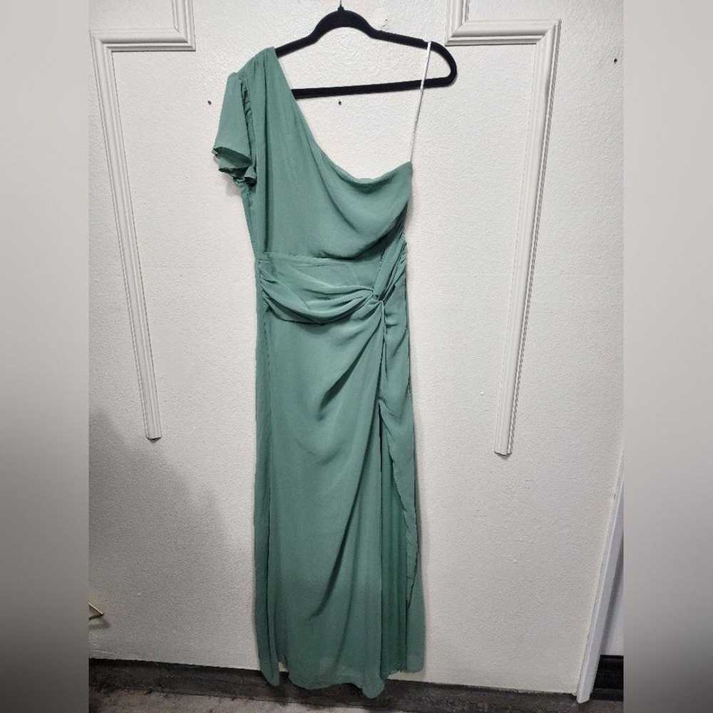 Lulu's Loving Twist Sage Green One-Shoulder Twist… - image 6