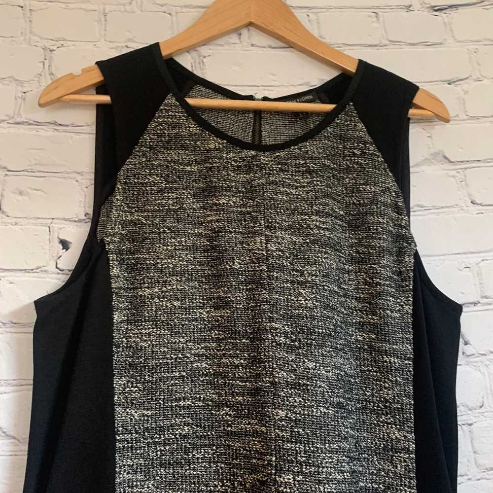 Eileen Fisher Colorblock Tweed Black White Knit S… - image 5