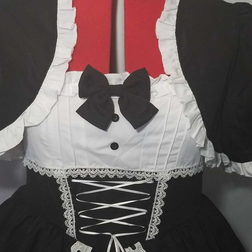 Gothic Lolita Size L Black & White Jumper Skirt D… - image 2