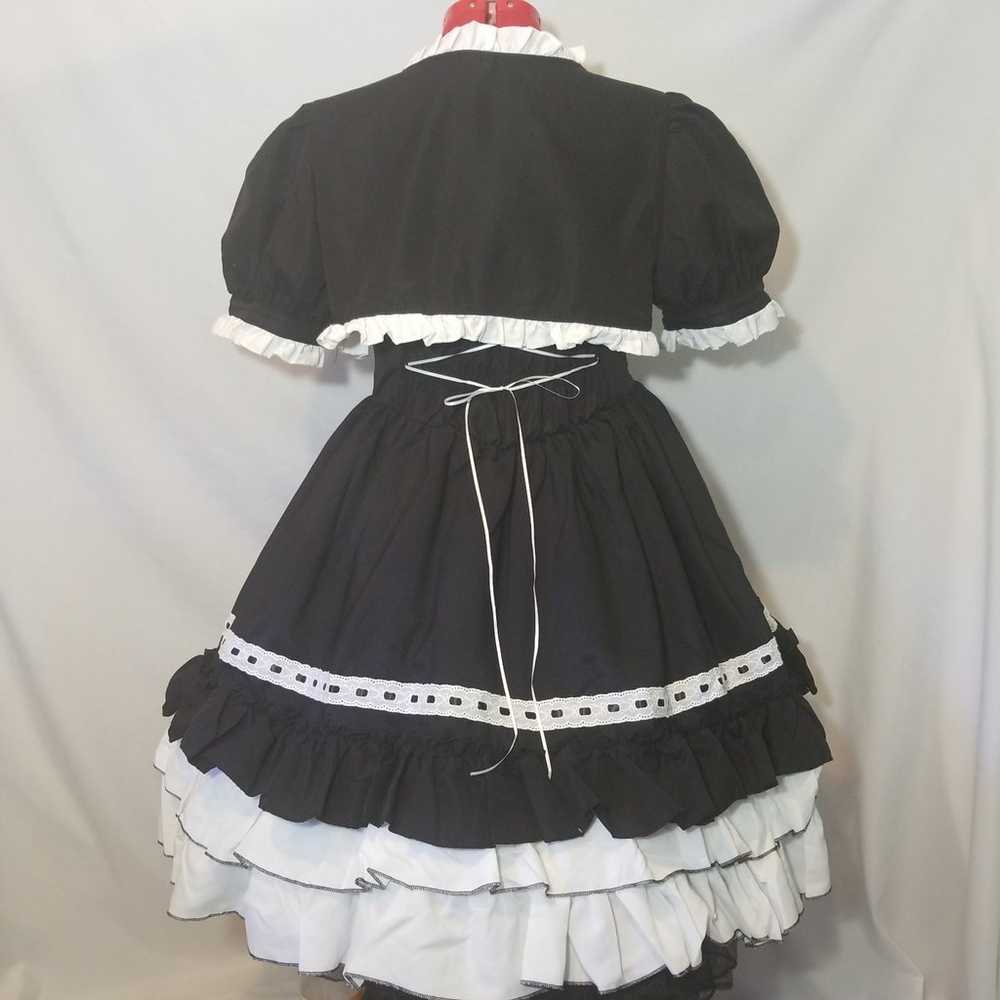 Gothic Lolita Size L Black & White Jumper Skirt D… - image 6