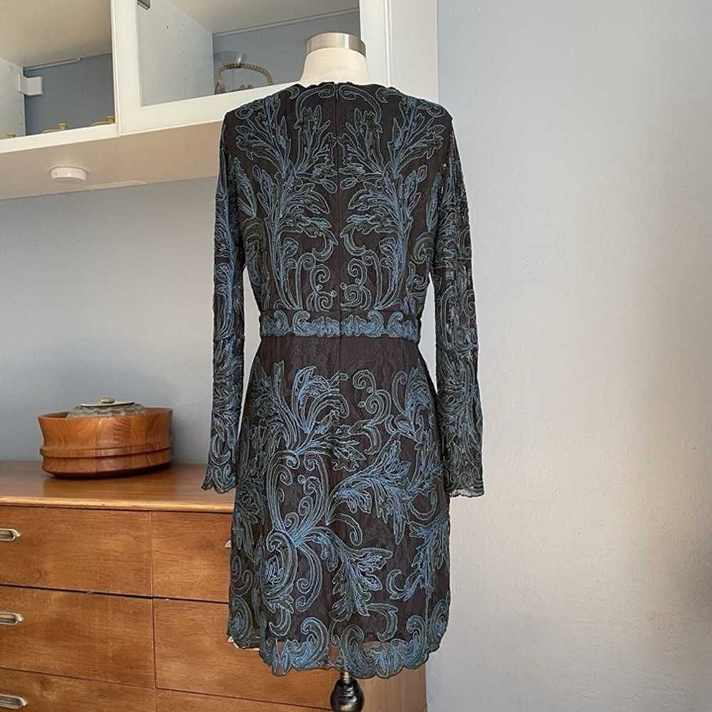 TRYB Anthropologie Embroidered Lace Dress Black B… - image 4