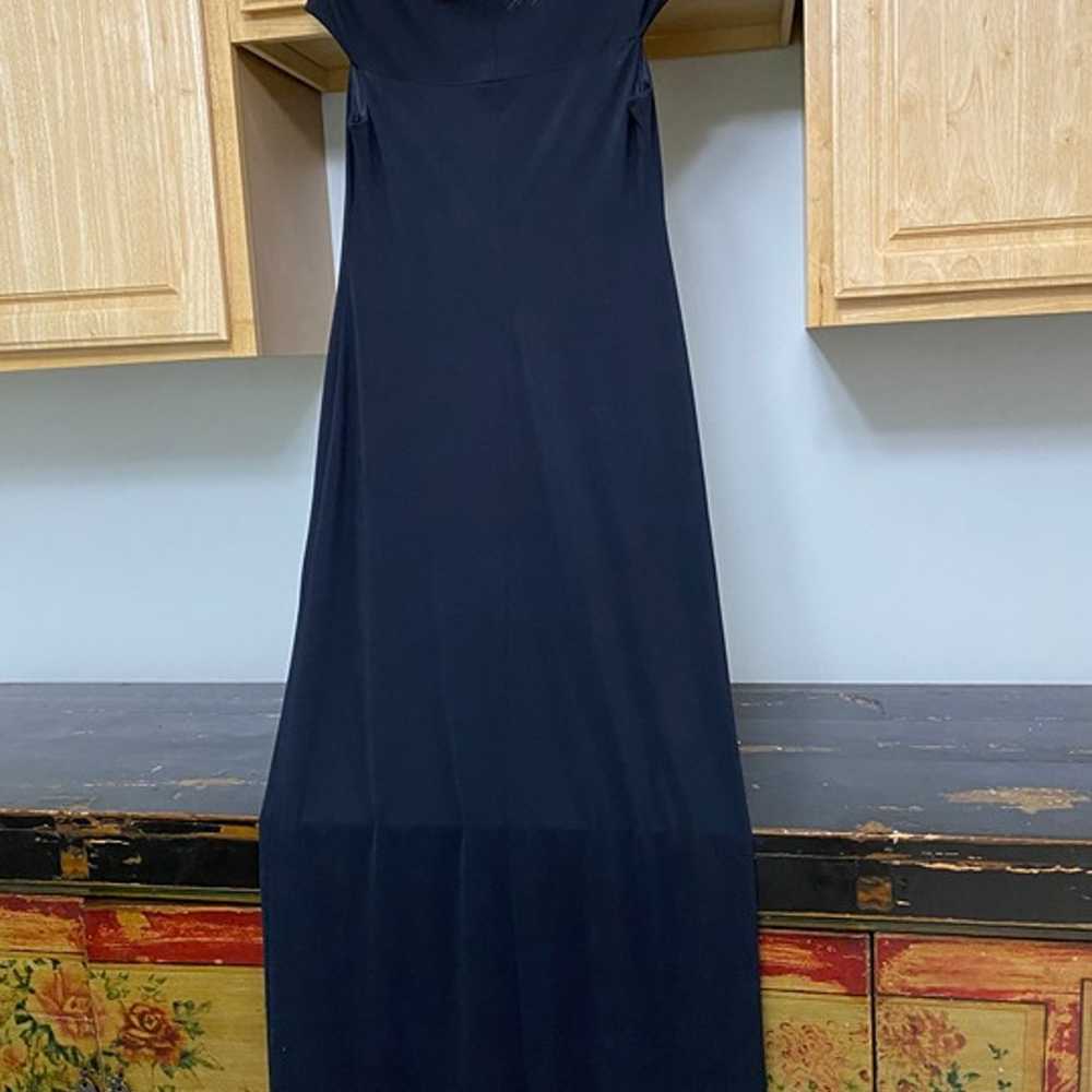 Laundry Blue Boat Neck Cap Sleeves Dress- size 12 - image 3