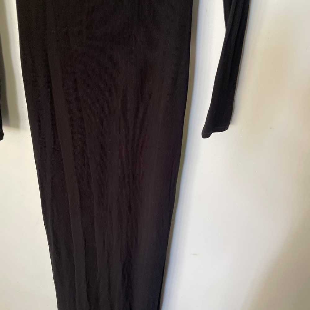 SKIMS Black Lounge Long Sleeve Maxi Dress L - image 7