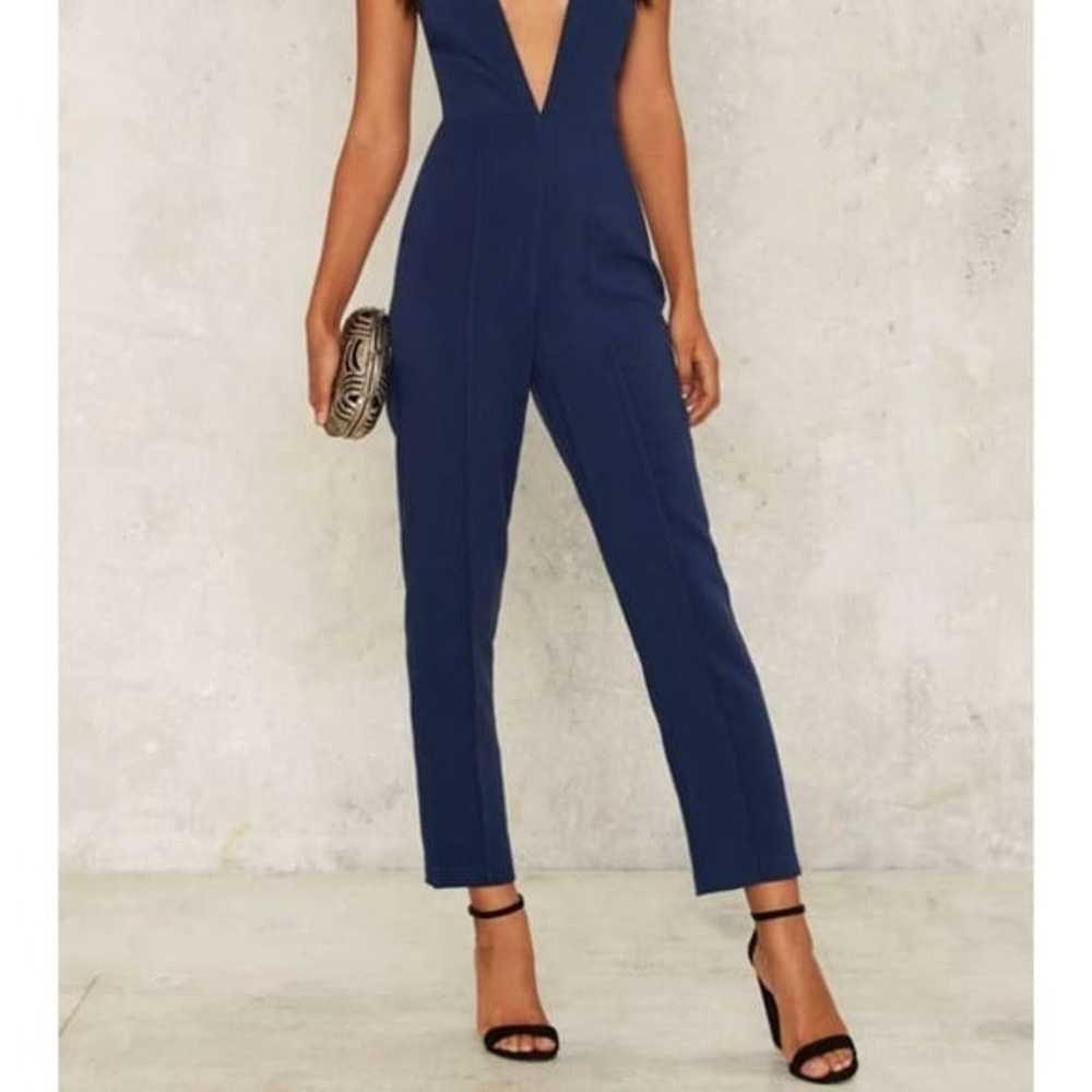 Nasty Gal Blue Deep Plunge Jumpsuit - image 6