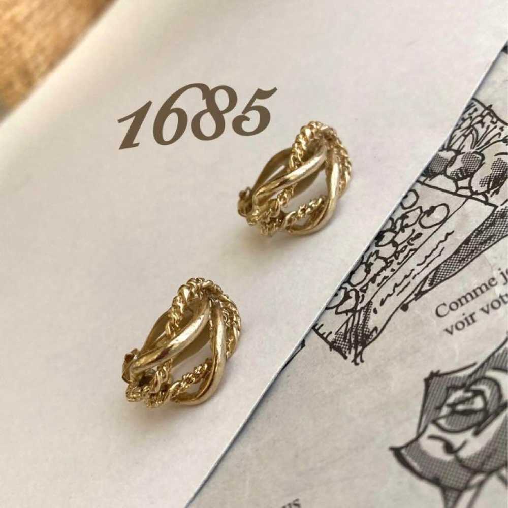 Vintage rope design earrings. - image 1