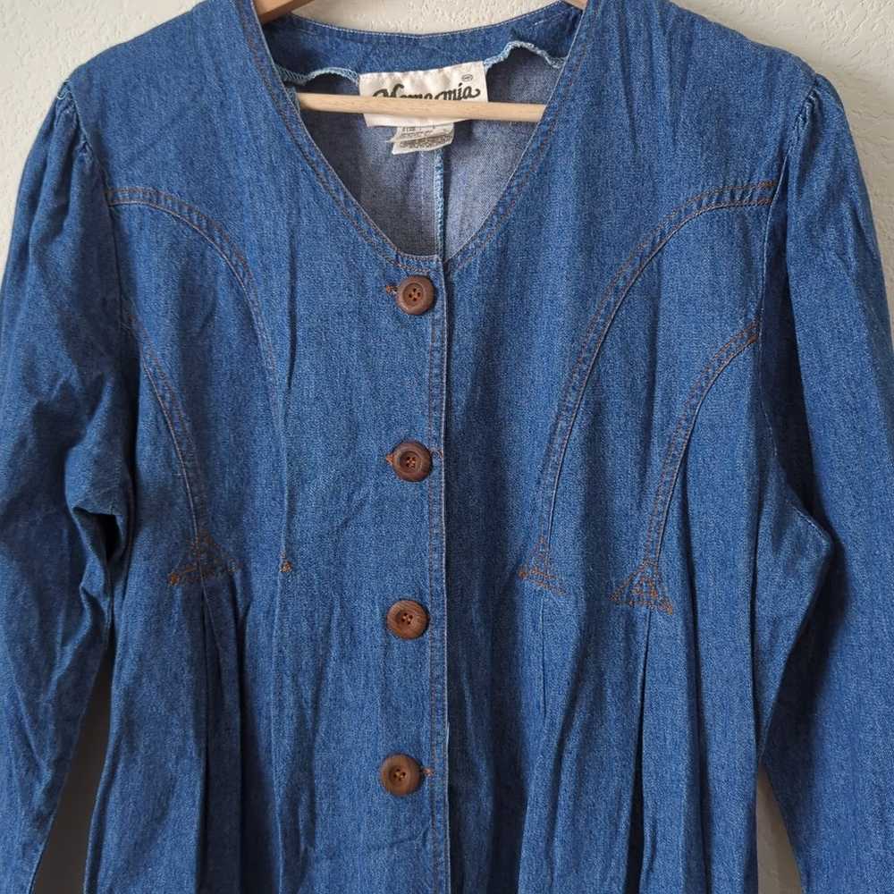 Vintage 80s Denim Blue Womens Jumpsuit Western Co… - image 4