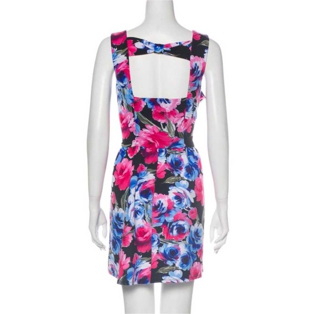 Mary McFadden floral skater cut out back dress - image 10