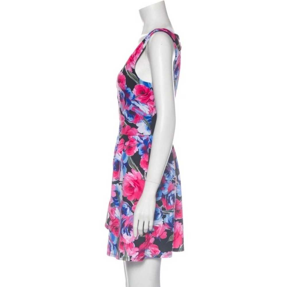 Mary McFadden floral skater cut out back dress - image 11