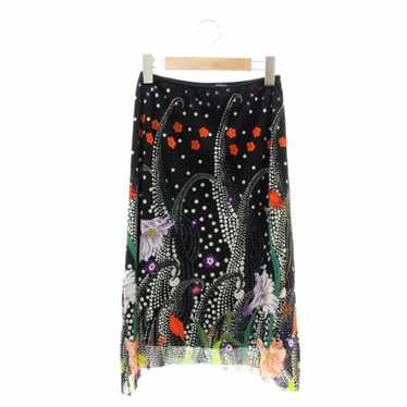 Vivienne Tam Floral Print Power Net Skirt Tight K… - image 1