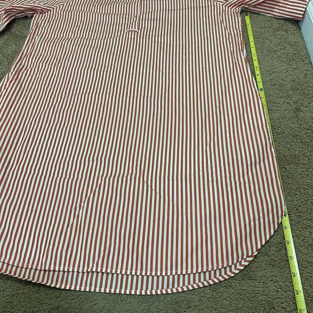 Saint James Striped Collared Dress Red White Size… - image 5