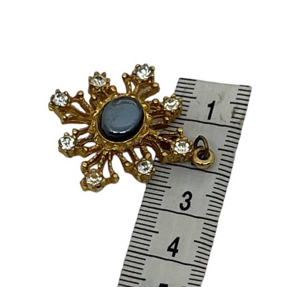 vintage star pendant gold tone - image 3