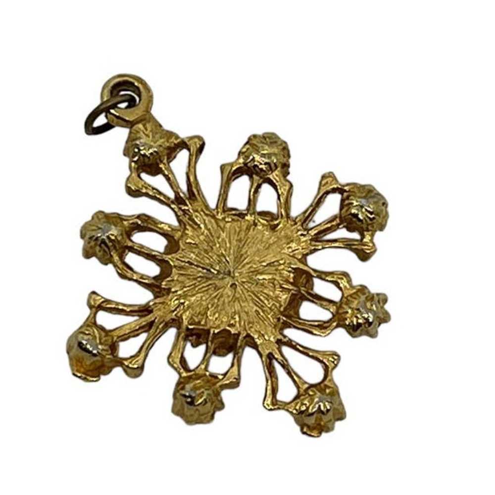 vintage star pendant gold tone - image 5