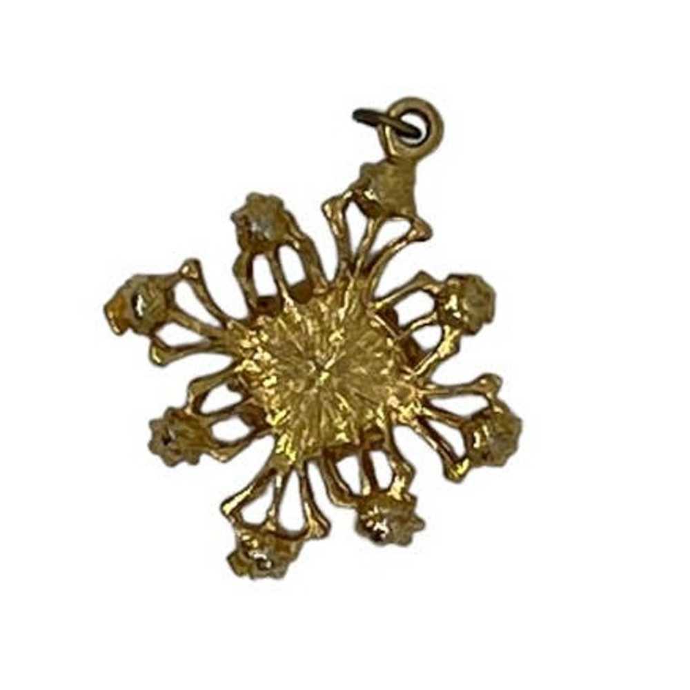 vintage star pendant gold tone - image 6