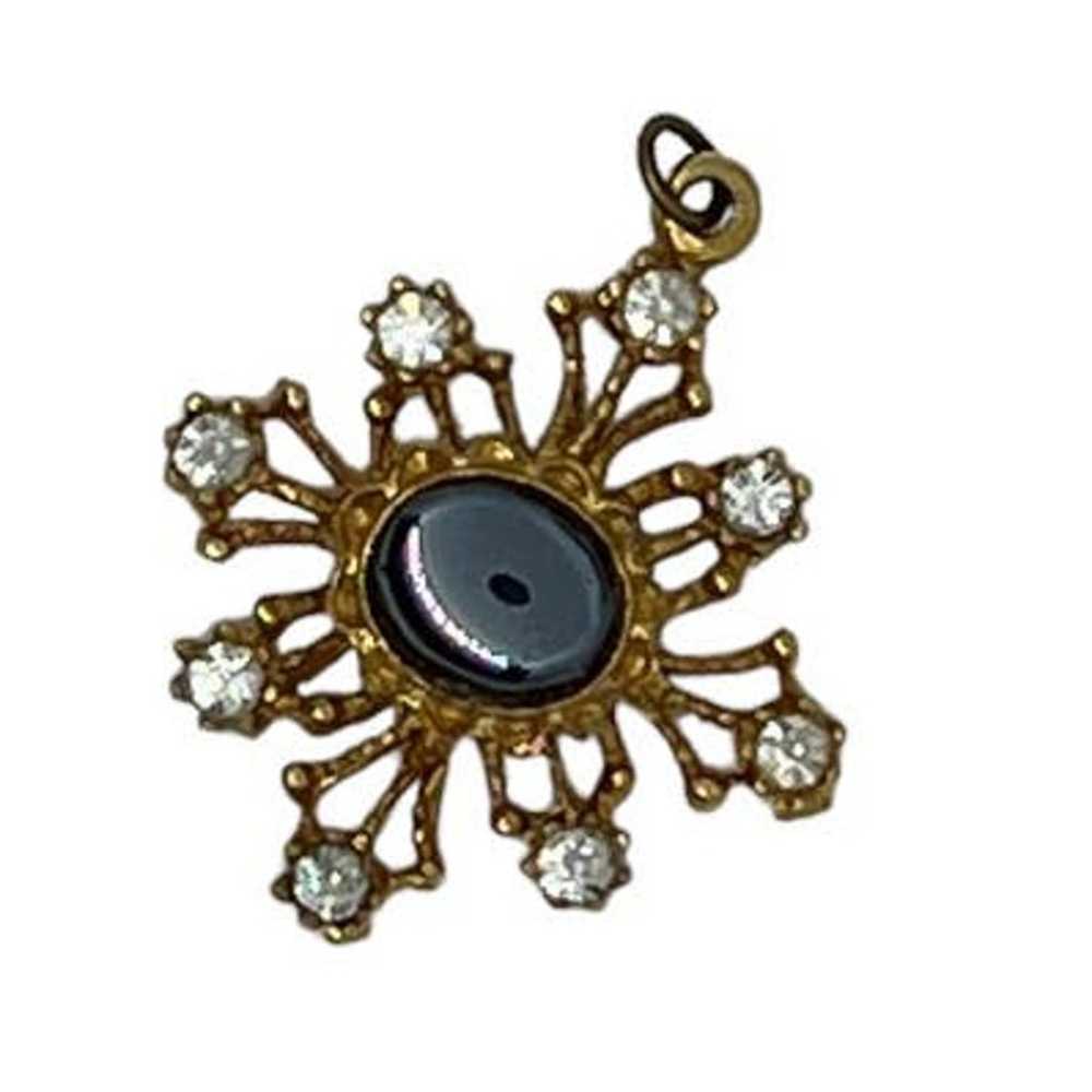 vintage star pendant gold tone - image 7