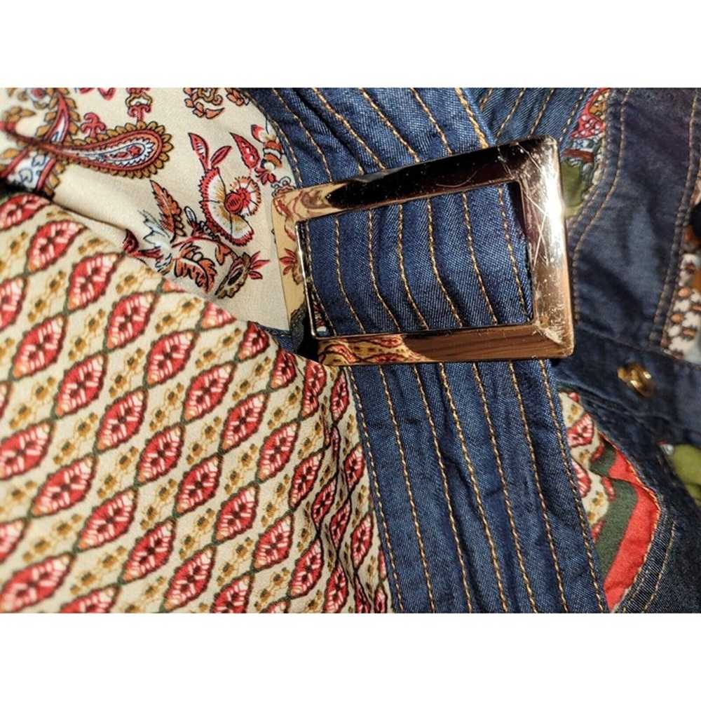 TOV Los Angeles Patchwork Paisley Denim Accent Ma… - image 10