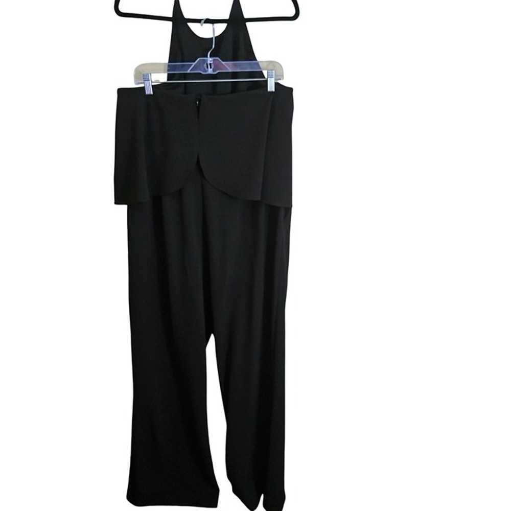 Calvin Klein Black Crepe Wide Leg Halter Top Jump… - image 4