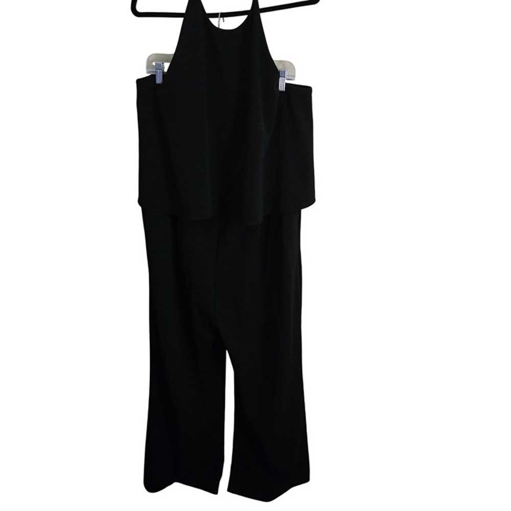 Calvin Klein Black Crepe Wide Leg Halter Top Jump… - image 5