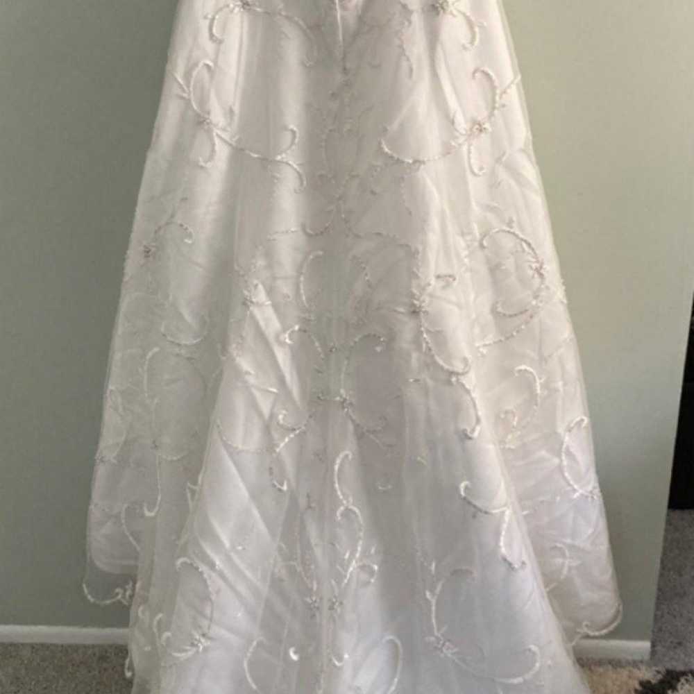 Davids Bridal Oleg Cassini White Wedding Dress Si… - image 5