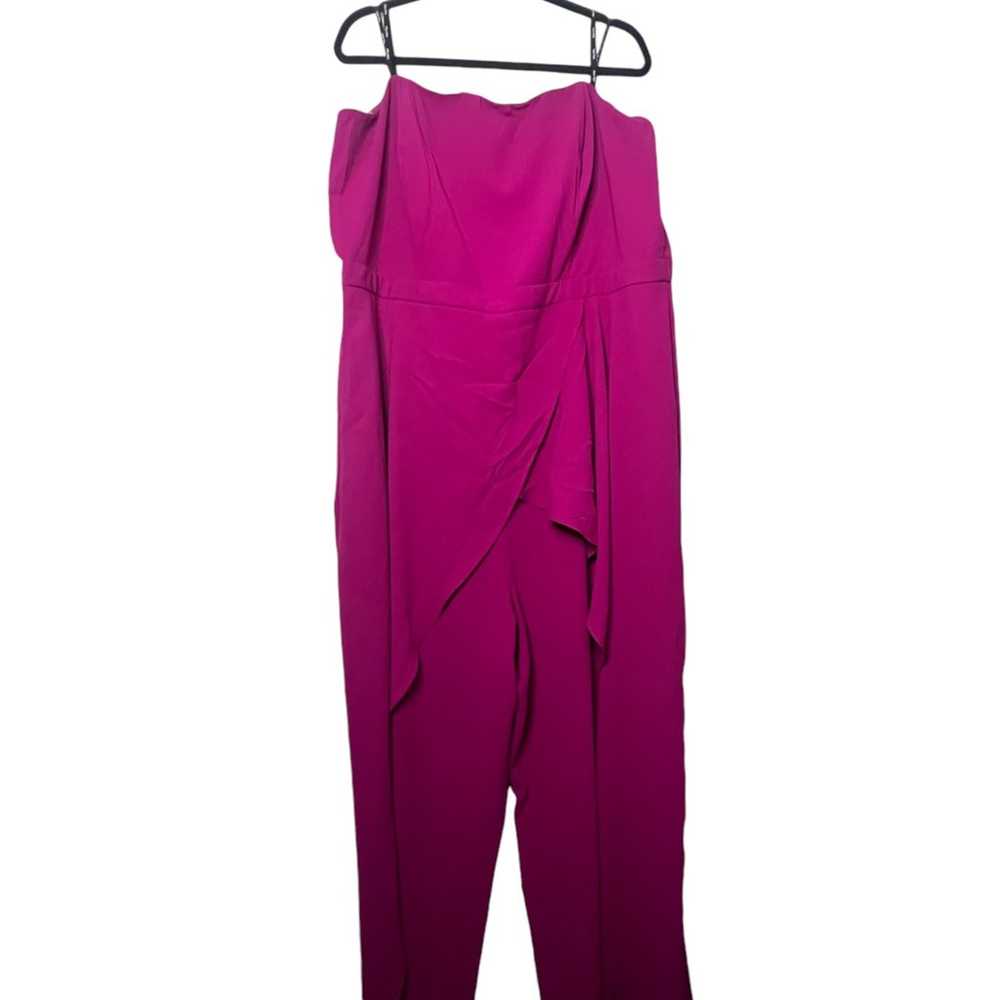 City Chic NWOT Plus size Jumpsuit Purple Magenta … - image 3