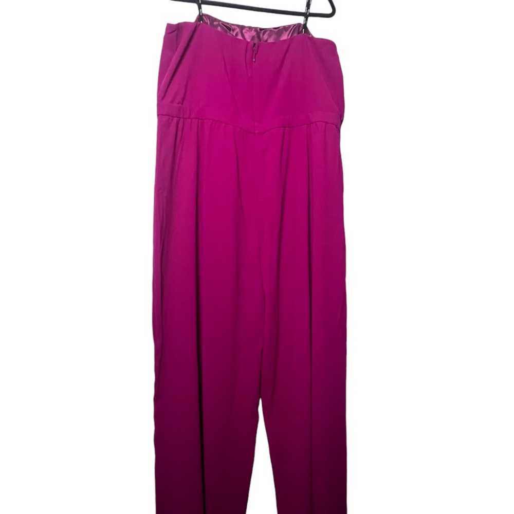 City Chic NWOT Plus size Jumpsuit Purple Magenta … - image 4