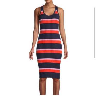 TRINA TURK Gardenia Striped Knit Ribbed Bodycon Dr