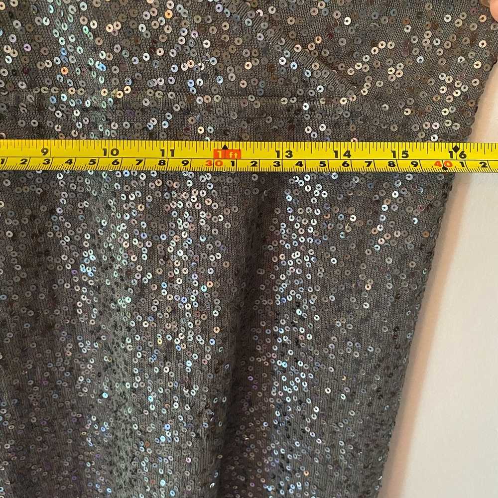 Eileen Fisher size Small Petite Gray Sequin Silk … - image 6