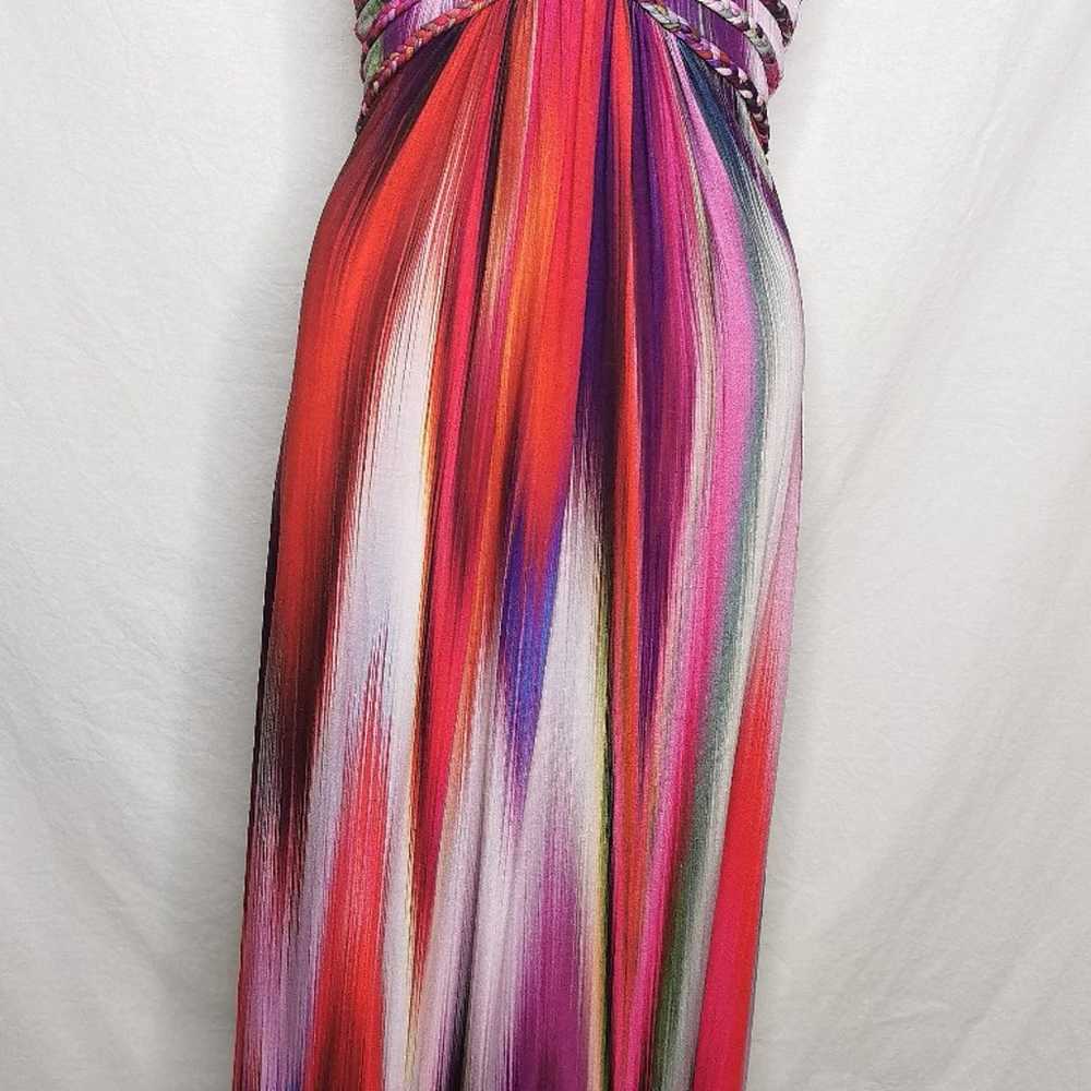 Sky "Jolima" Multicolor Halter Braided Bodice Max… - image 3