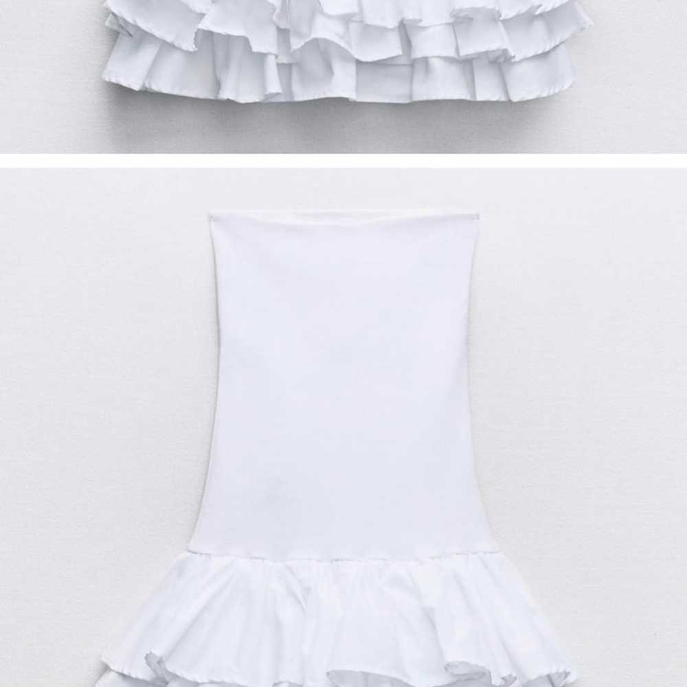 Zara Ruffled White Dress - image 6