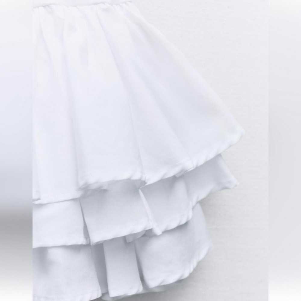 Zara Ruffled White Dress - image 7