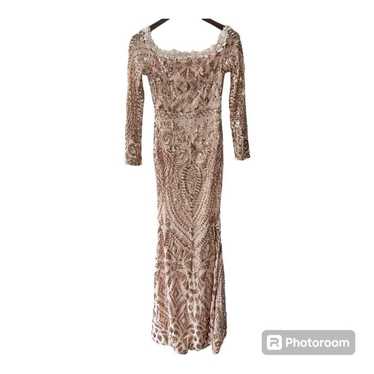 Fashion Nova Pale Pink & Rose Gold Sequins Formal… - image 1