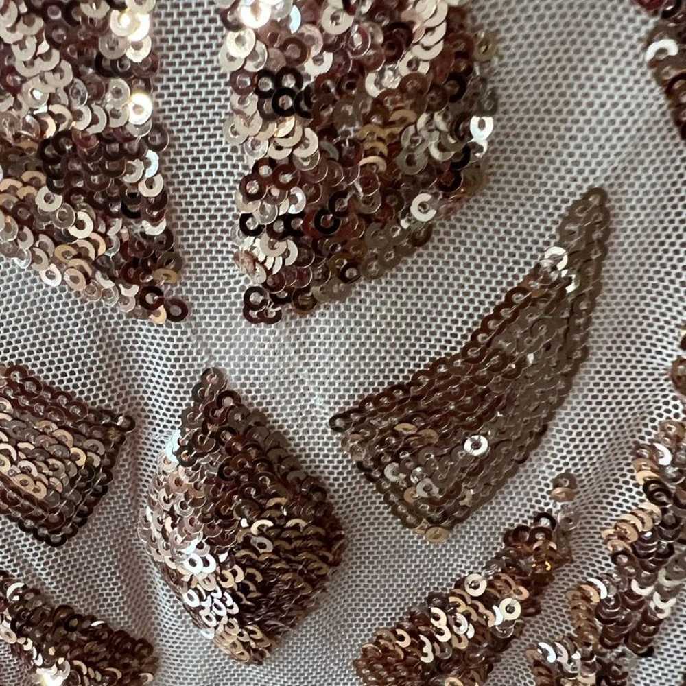 Fashion Nova Pale Pink & Rose Gold Sequins Formal… - image 9