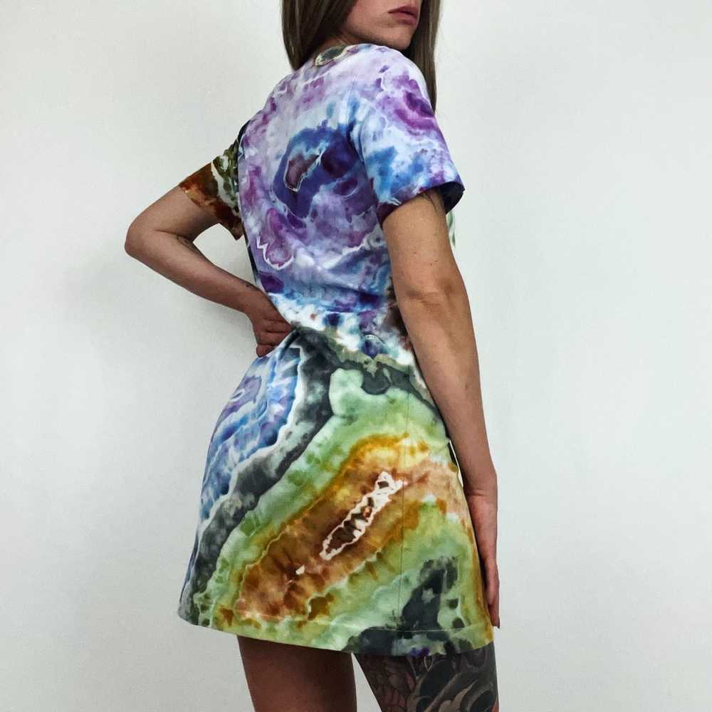 NEW Hand-Dyed Geode T-Shirt Dress | Size S - image 5