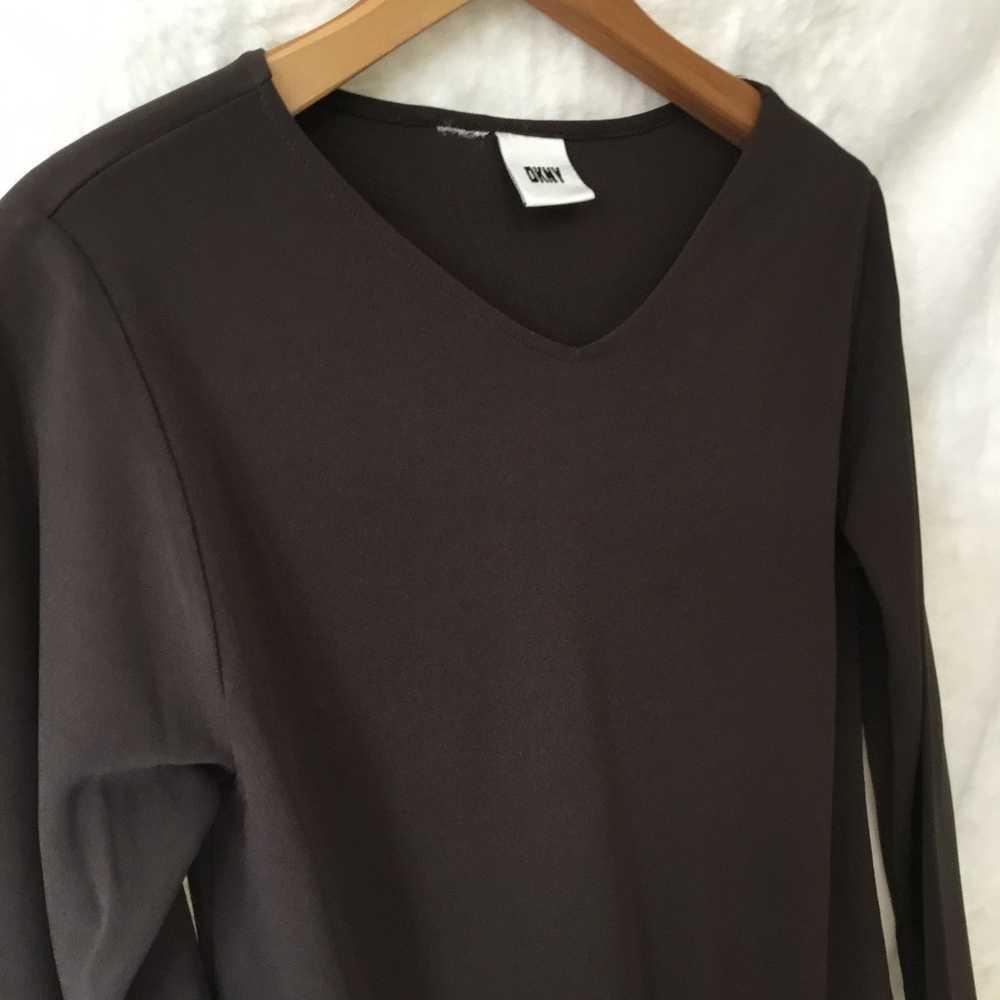 DKNY DKNY Brown Long Sleeve Top - image 2