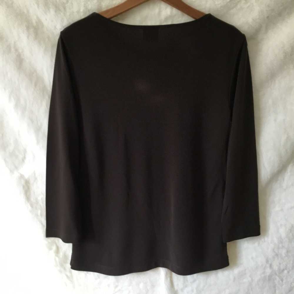 DKNY DKNY Brown Long Sleeve Top - image 7