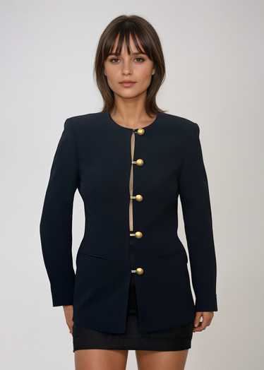 Oliver Valentino Navy and Gold Blazer - image 1