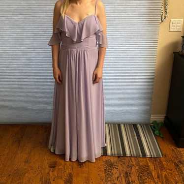 Lavender floor length dress